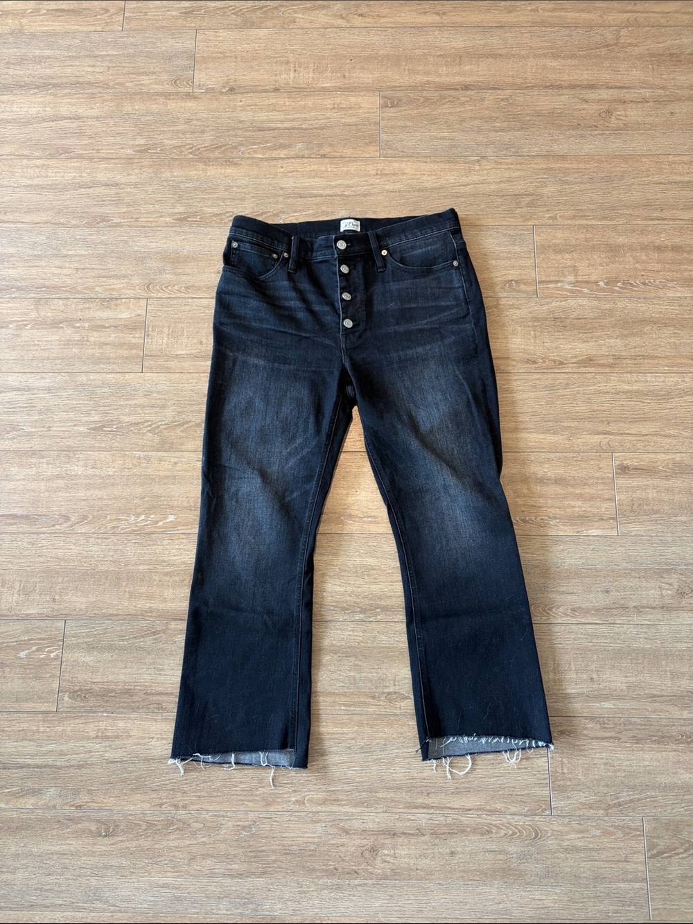 Jcrew Black Wash Women's Button-Fly Jeans